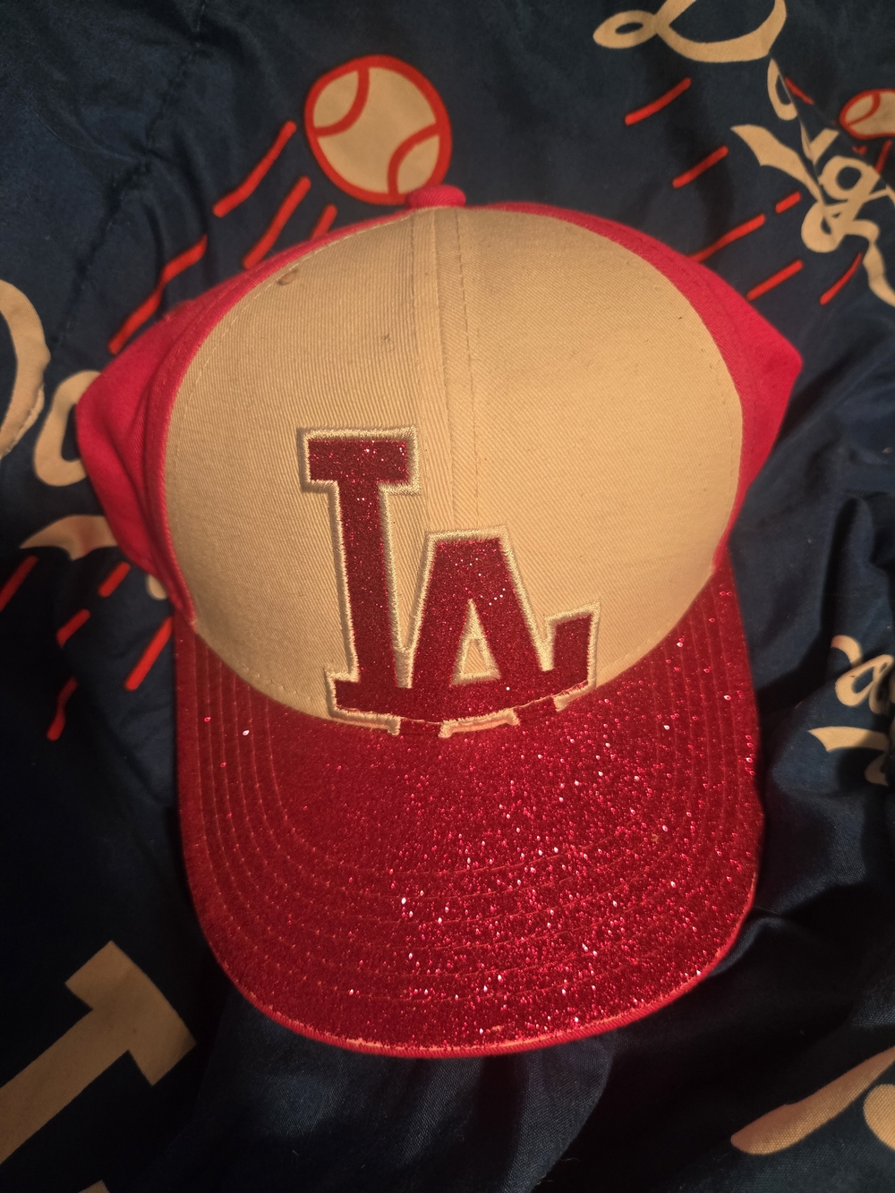 Girls Pink And White Los Angeles Dodgers Hat